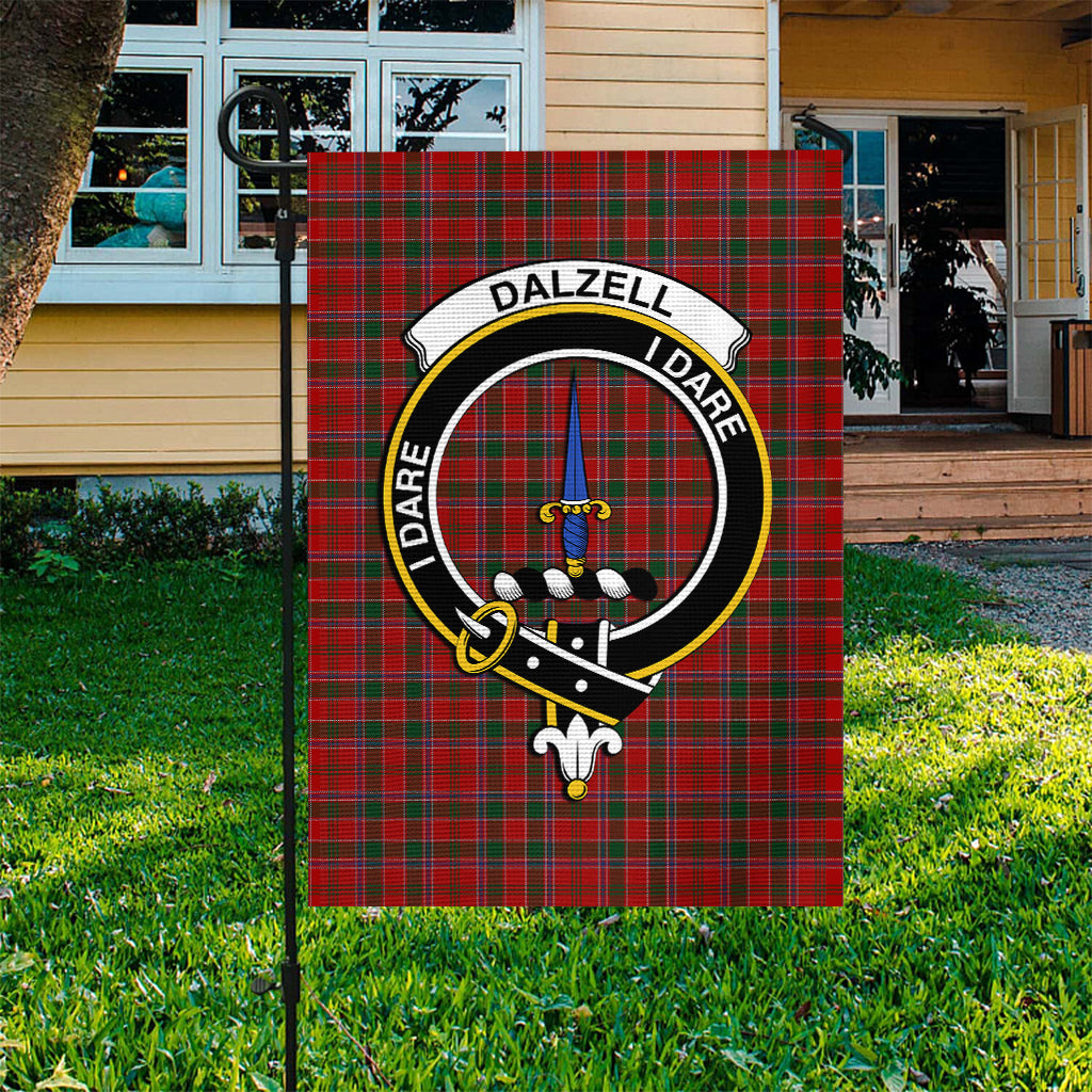 Dalzell (Dalziel) Tartan Flag with Family Crest - Tartan Vibes Clothing