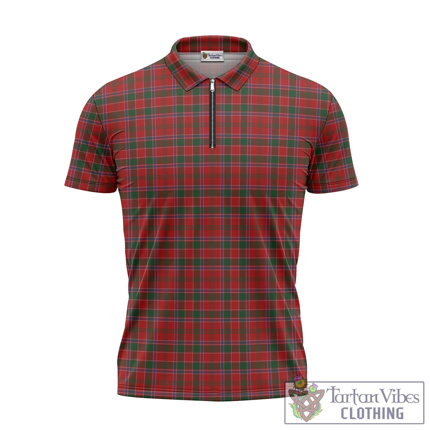 Tartan Vibes Clothing Dalzell (Dalziel) Tartan Zipper Polo Shirt