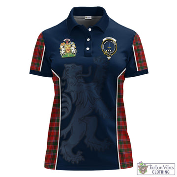 Dalzell (Dalziel) Tartan Women's Polo Shirt with Family Crest and Lion Rampant Vibes Sport Style