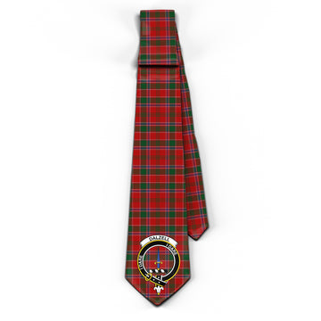 Dalzell Tartan Classic Necktie with Family Crest