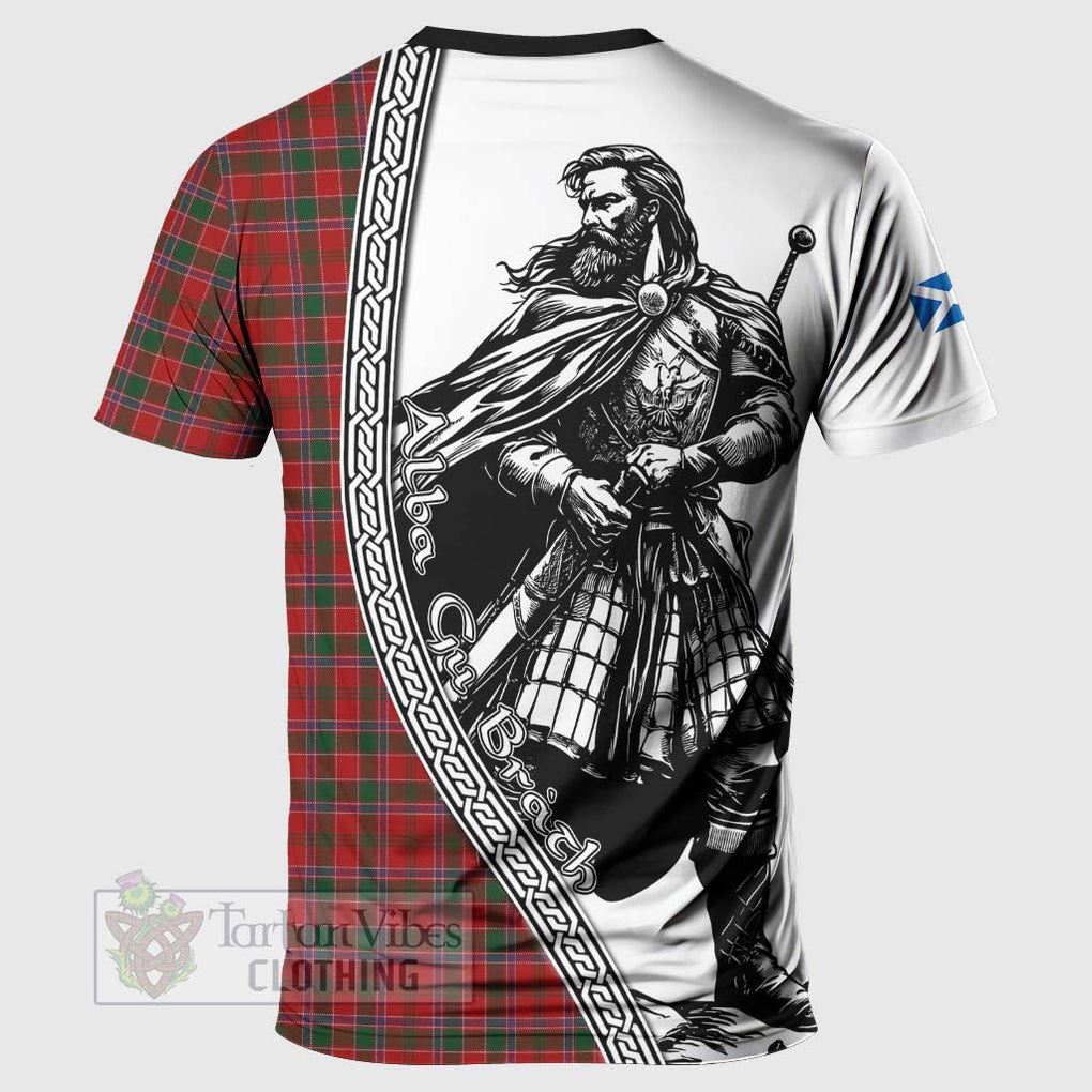 Tartan Vibes Clothing Dalzell (Dalziel) Tartan Clan Crest T-Shirt with Highlander Warrior Celtic Style