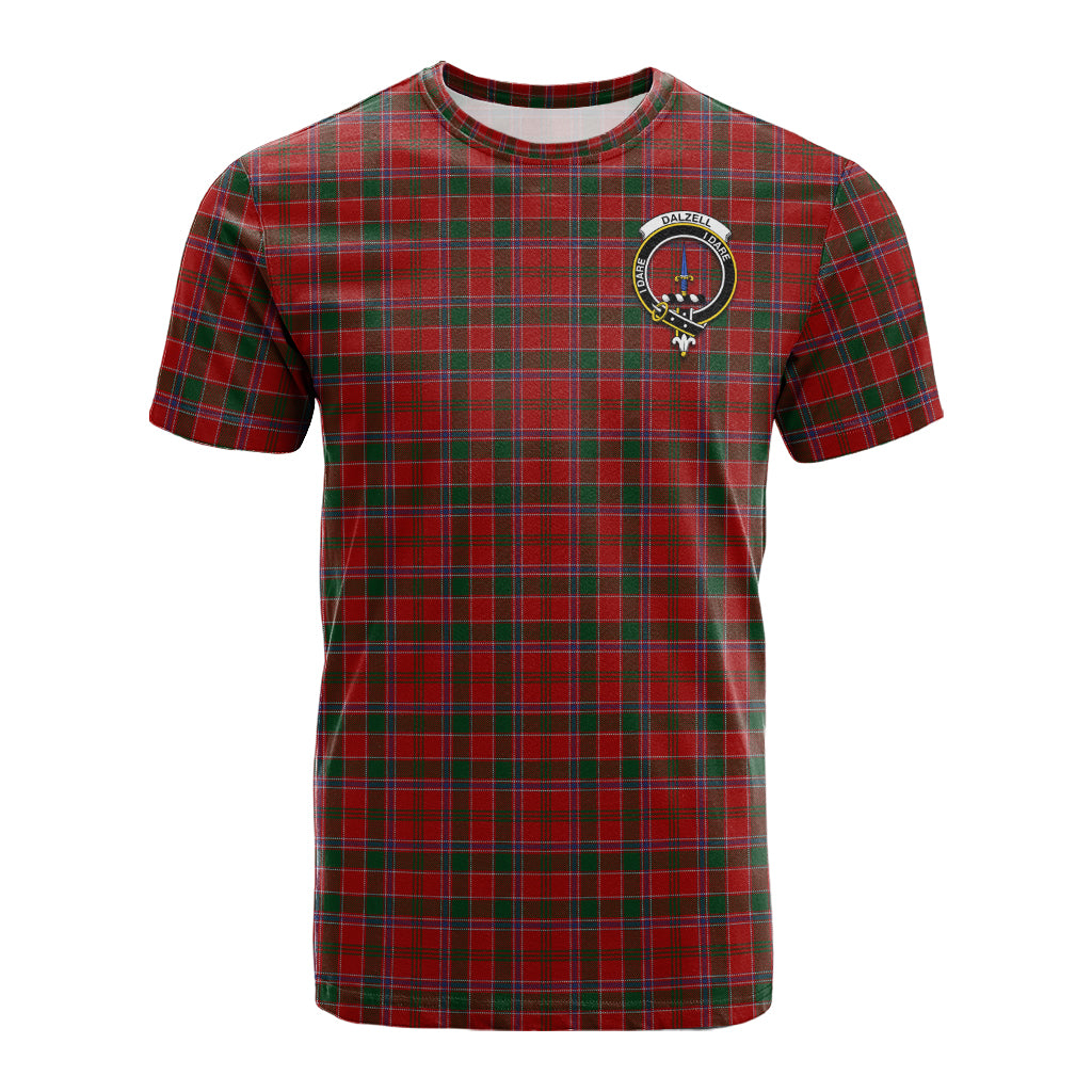 Dalzell (Dalziel) Tartan T-Shirt with Family Crest - Tartan Vibes Clothing