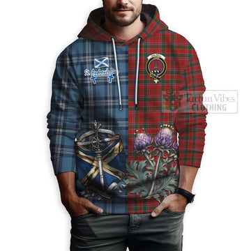 Dalzell (Dalziel) Tartan Hoodie Happy St. Andrew's Day Half Tartan Style