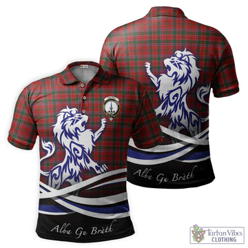 Dalzell Tartan Polo Shirt with Alba Gu Brath Regal Lion Emblem