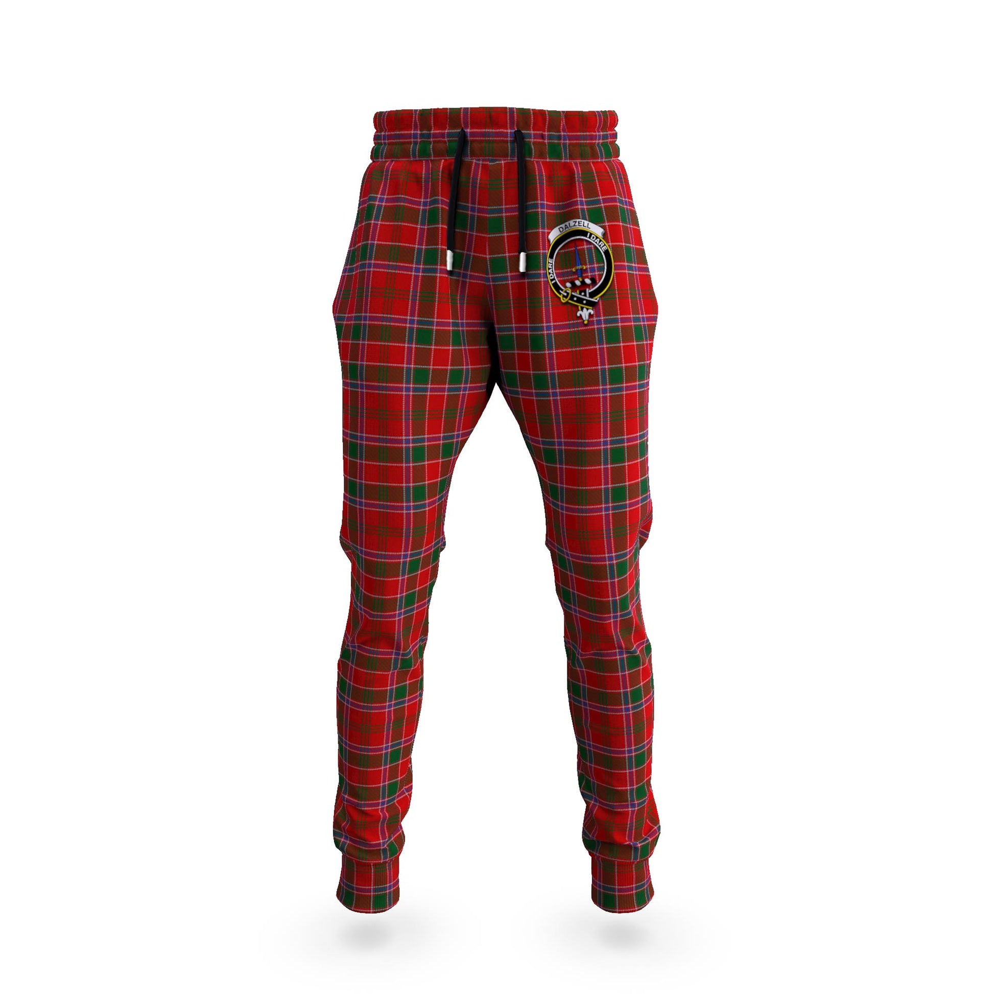 Dalzell (Dalziel) Tartan Joggers Pants with Family Crest 5XL - Tartan Vibes Clothing