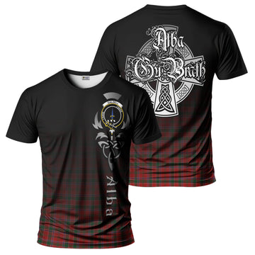 Dalzell Tartan T-Shirt Featuring Alba Gu Brath Family Crest Celtic Inspired
