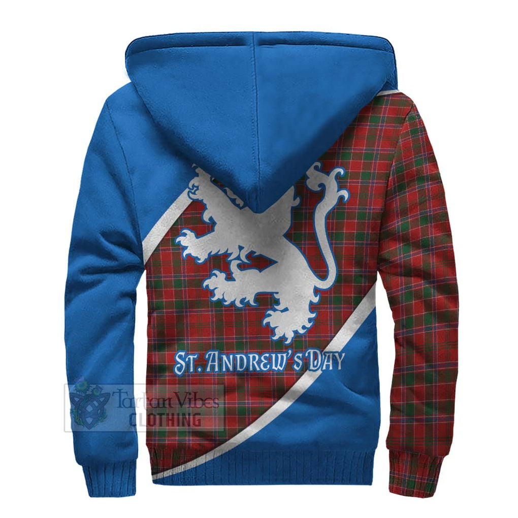 Tartan Vibes Clothing Dalzell (Dalziel) Family Crest Tartan Sherpa Hoodie Celebrate Saint Andrew's Day in Style