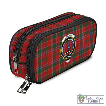 Dalzell Tartan Pen and Pencil Case with Family Crest