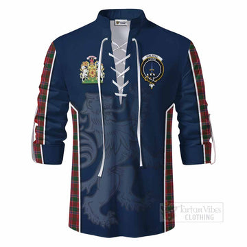 Dalzell (Dalziel) Tartan Ghillie Kilt Shirt with Family Crest and Lion Rampant Vibes Sport Style