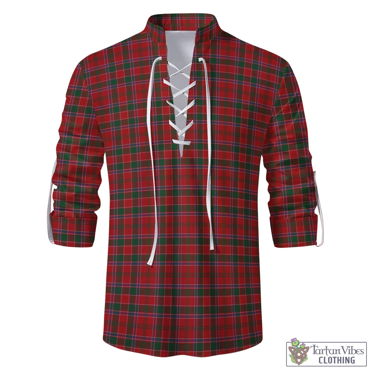 Tartan Vibes Clothing Dalzell (Dalziel) Tartan Men's Scottish Traditional Jacobite Ghillie Kilt Shirt