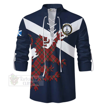 Dalzell (Dalziel) Tartan Lion Rampant Ghillie Kilt Shirt Proudly Display Your Heritage with Alba Gu Brath and Clan Name