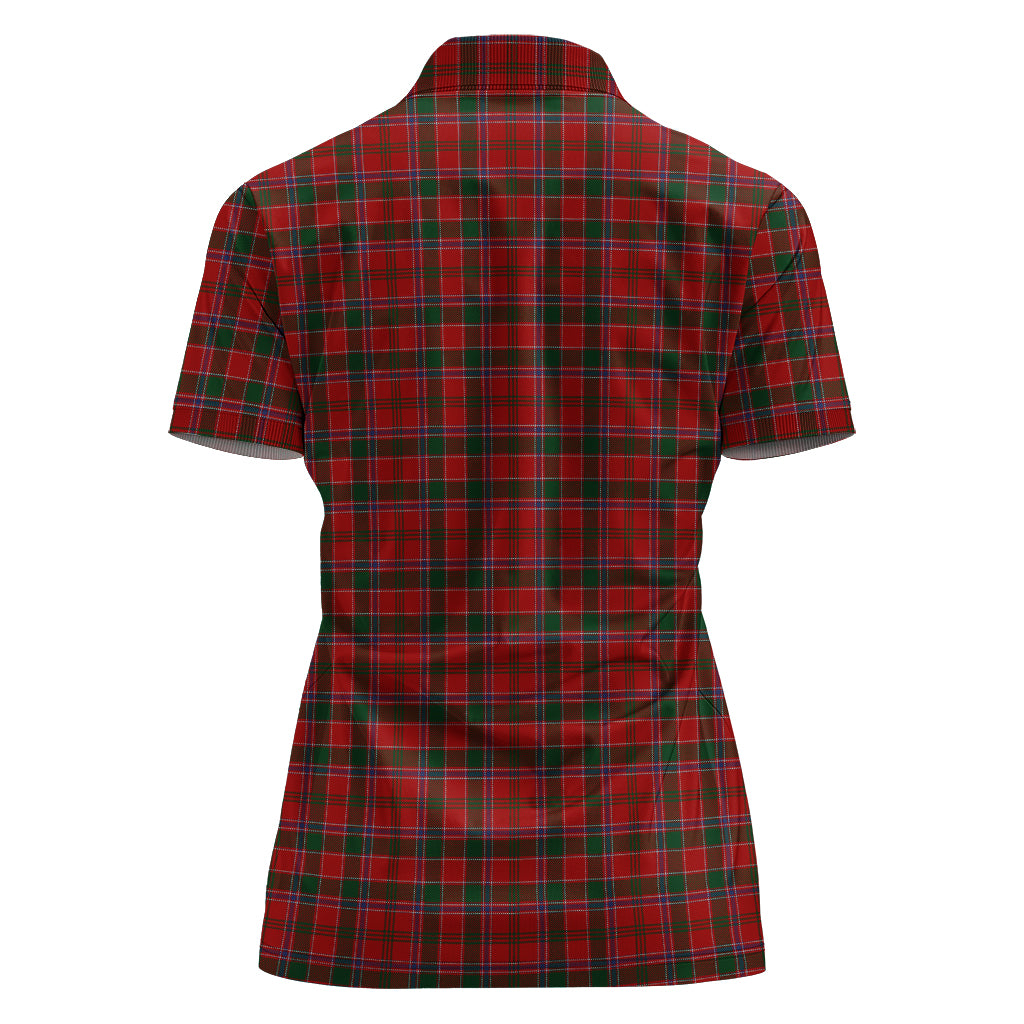 Dalzell (Dalziel) Tartan Polo Shirt with Family Crest For Women - Tartan Vibes Clothing