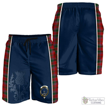 Dalzell (Dalziel) Tartan Men's Shorts with Family Crest and Scottish Thistle Vibes Sport Style