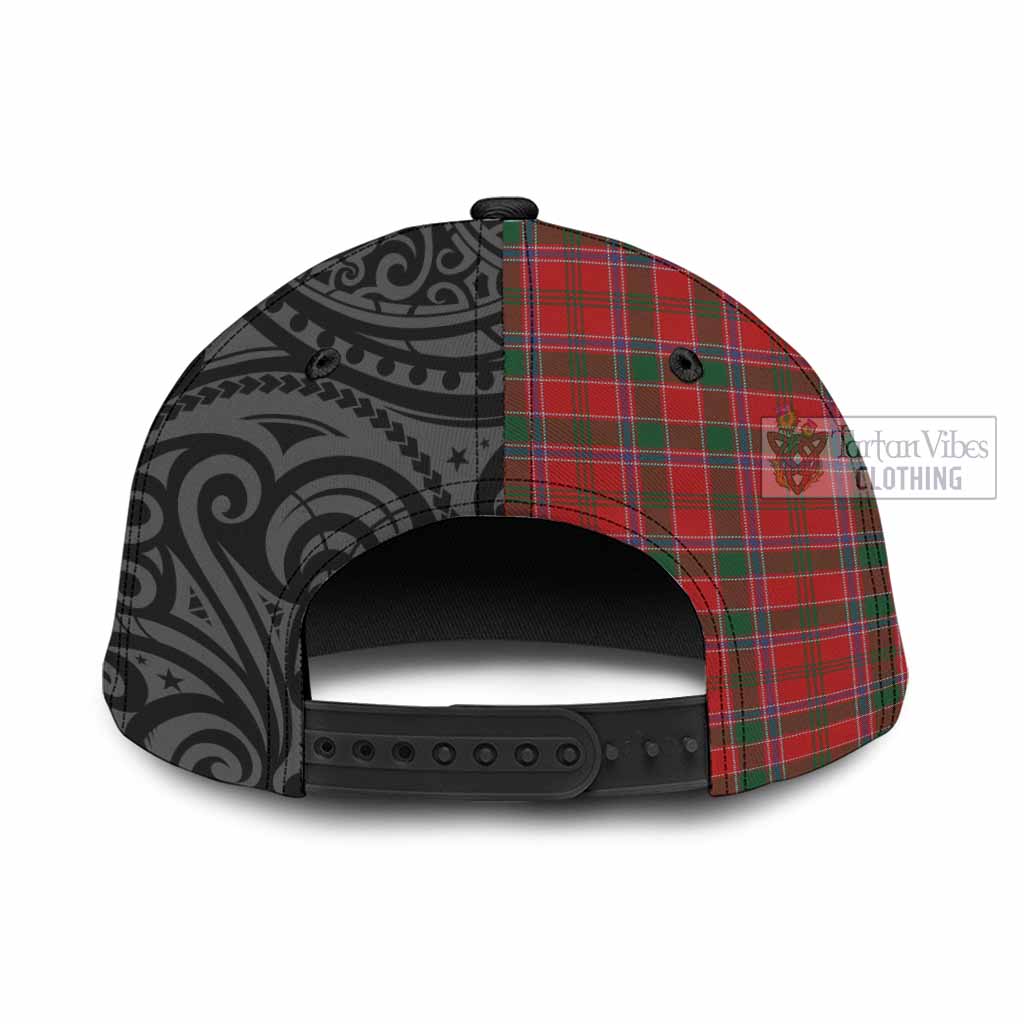 Tartan Vibes Clothing Dalzell (Dalziel) Tartan Classic Cap with New Zealand Silver Fern Half Style