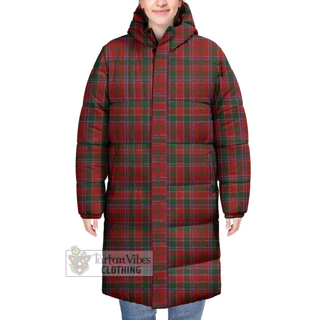 Tartan Vibes Clothing Dalzell (Dalziel) Tartan Long Down Jacket