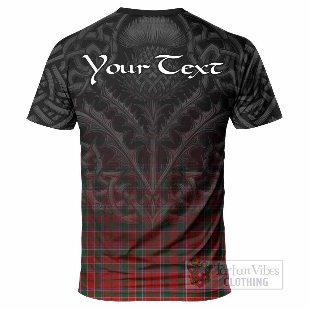 Tartan Vibes Clothing Dalzell (Dalziel) Tartan T-Shirt with Family Crest Celtic Thistle Vibes