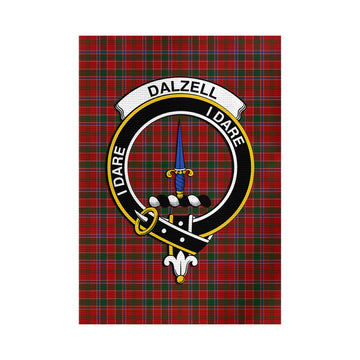 Dalzell (Dalziel) Tartan Garden Flag with Family Crest - Tartan Vibes Clothing