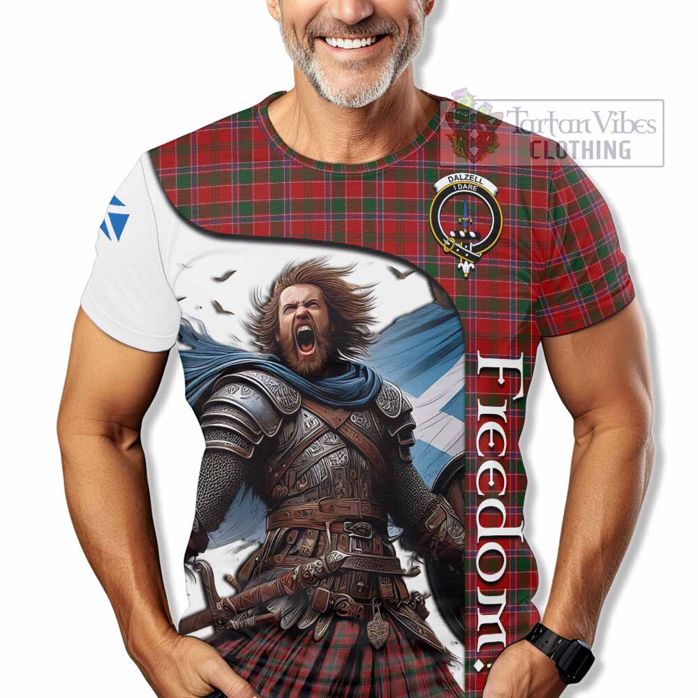 Dalzell (Dalziel) Crest Tartan T-Shirt Inspired by the Freedom of Scottish Warrior