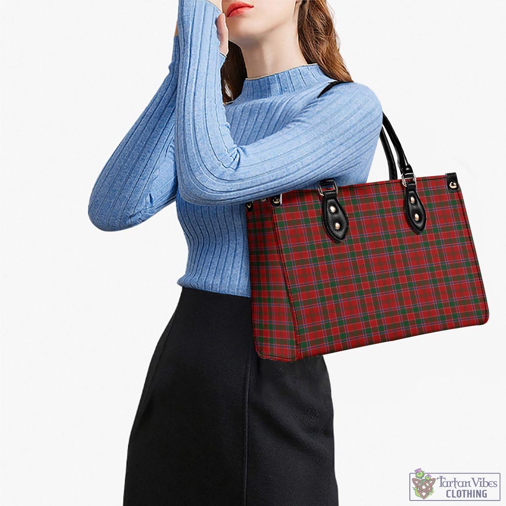 Tartan Vibes Clothing Dalzell (Dalziel) Tartan Luxury Leather Handbags