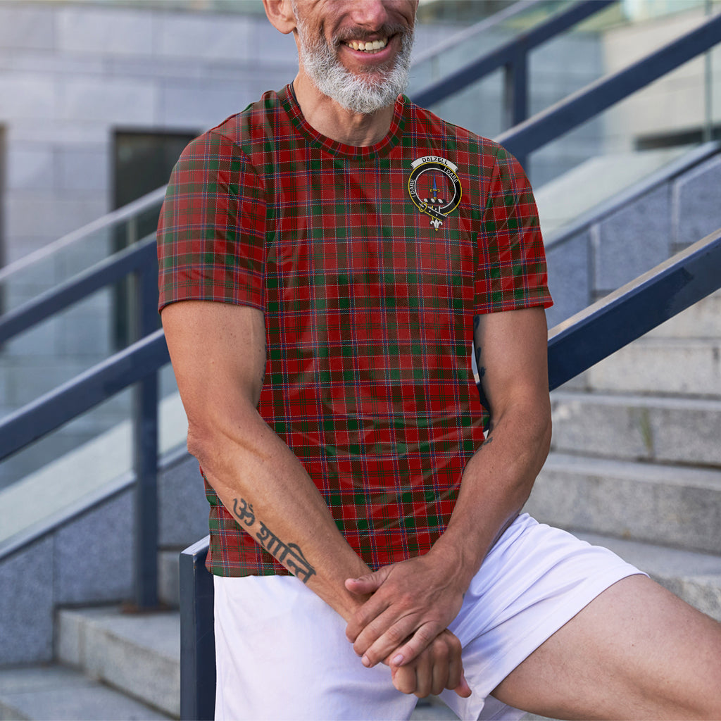 Dalzell (Dalziel) Tartan T-Shirt with Family Crest - Tartan Vibes Clothing