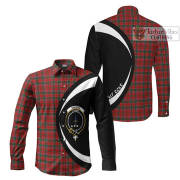 Dalziel Tartan Long Sleeve Button Up with Family Crest Circle Style