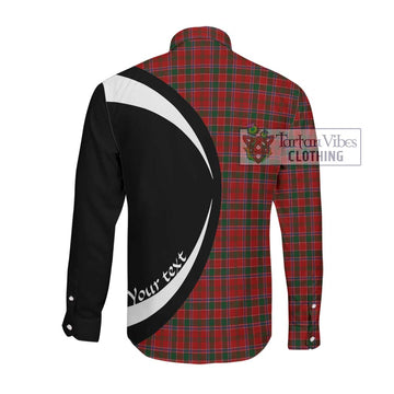 Dalziel Tartan Long Sleeve Button Up with Family Crest Circle Style