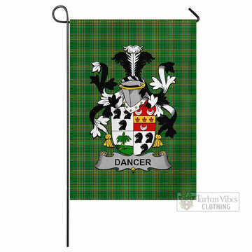 Dancer Irish Clan Tartan Flag with Coat of Arms