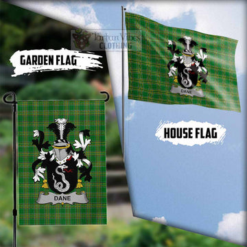 Dane Irish Clan Tartan Flag with Coat of Arms