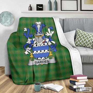 Dardes Irish Clan Tartan Blanket with Coat of Arms - Tartan Vibes Clothing