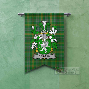 Dargan Irish Clan Tartan Gonfalon, Tartan Banner with Coat of Arms Fishtail - Tartan Vibes Clothing