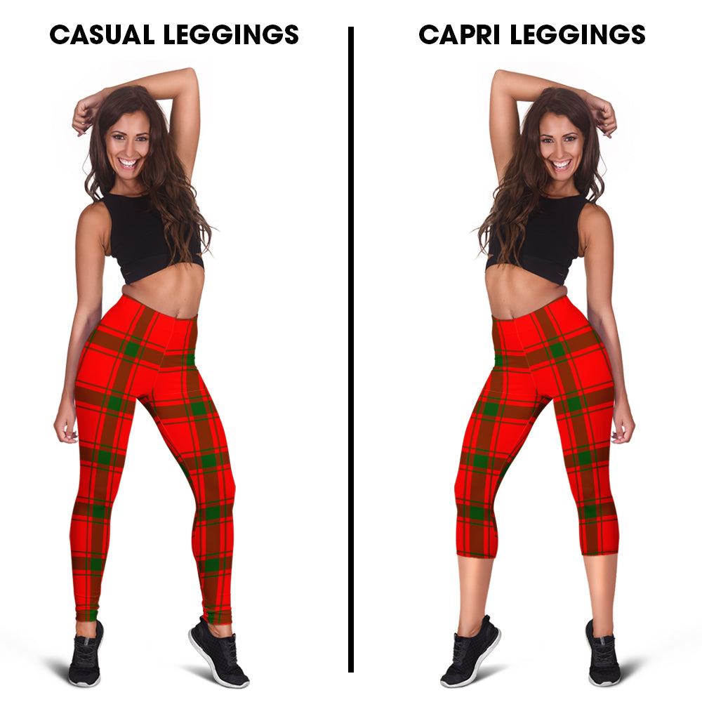 Darroch Tartan Womens Leggings Capri Leggings - Tartan Vibes Clothing