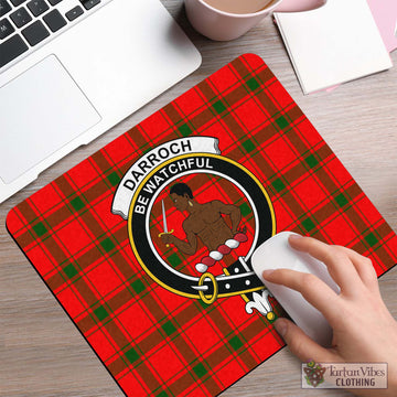 Darroch Tartan Mouse Pad with Family Crest