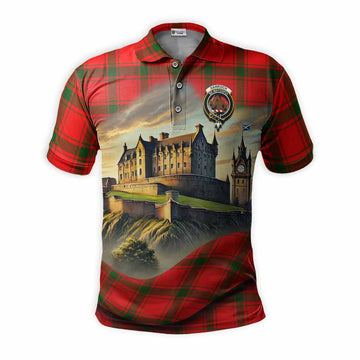 Darroch Tartan Family Crest Polo Shirt with Scottish Ancient Castle Style Kid - Tartan Vibes Clothing