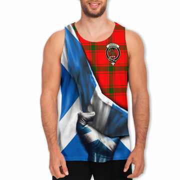 Darroch Tartan Men's Tank Top with Family Crest Scotland Patriotic Style