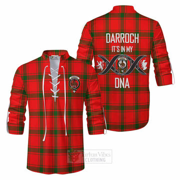 Darroch Tartan Ghillie Kilt Shirt with Family Crest DNA In Me Style