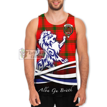Darroch Tartan Men's Tank Top with Alba Gu Brath Regal Lion Emblem Men - Tartan Vibes Clothing