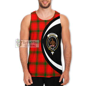 Darroch Tartan Men's Tank Top with Family Crest Circle Style