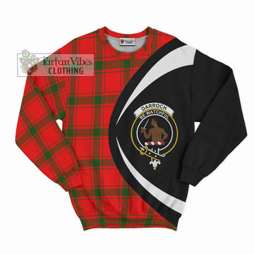 Darroch Tartan Sweatshirt with Family Crest Circle Style