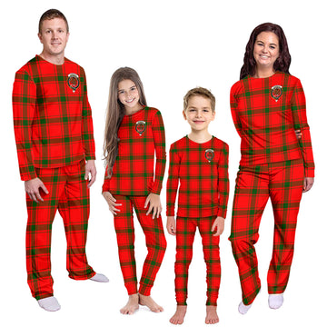 Darroch Tartan Pajamas Family Set with Family Crest