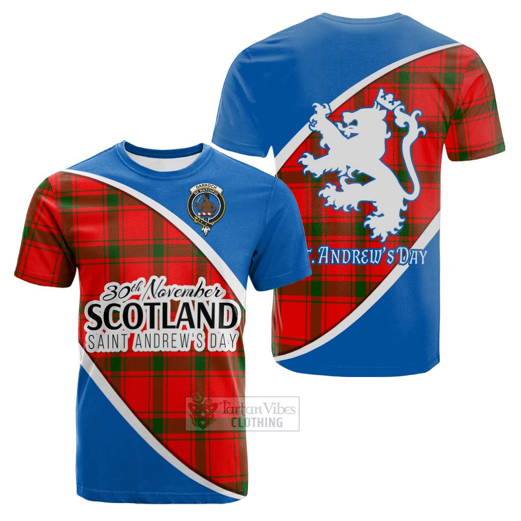 Tartan Vibes Clothing Darroch Family Crest Tartan Cotton T-shirt Celebrate Saint Andrew's Day in Style