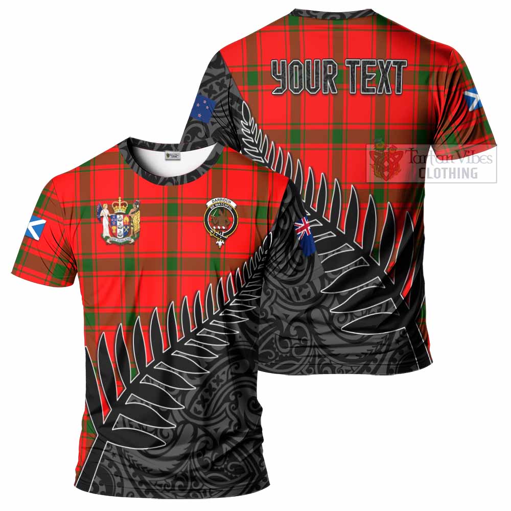 Tartan Vibes Clothing Darroch Crest Tartan T-Shirt with New Zealand Silver Fern Half Style