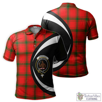 Darroch Tartan Men's Polo Shirt with Family Crest Circle Style