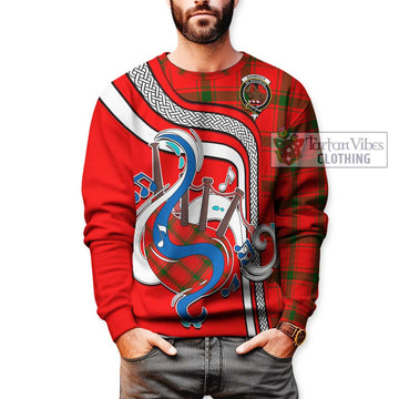 Darroch Tartan Sweatshirt with Epic Bagpipe Style