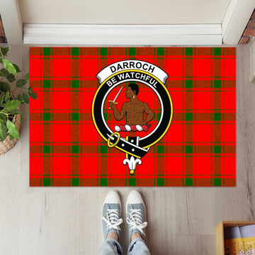 Darroch Tartan Door Mat with Family Crest