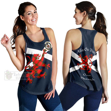 Darroch Tartan Lion Rampant Women's Racerback Tanks Proudly Display Your Heritage with Alba Gu Brath and Clan Name 4XL - Tartan Vibes Clothing
