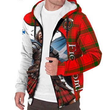 Darroch Crest Tartan Sherpa Hoodie Inspired by the Freedom of Scottish Warrior