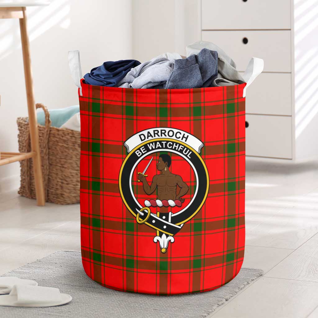 Tartan Vibes Clothing Darroch Tartan Laundry Basket with Family Crest