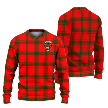 Darroch Tartan Knitted Sweater with Family Crest