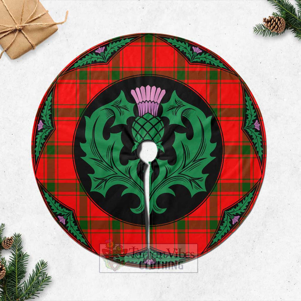 Tartan Vibes Clothing Darroch Tartan Christmas Tree Skirt Scottish Thistle Style