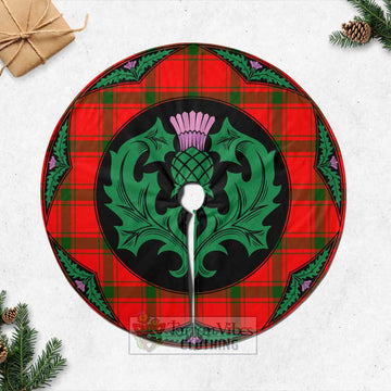 Darroch Tartan Christmas Tree Skirt Scottish Thistle Style